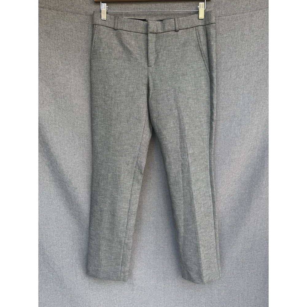 New Banana Republic Ryan Slim Straight Pants 8L Long Gray Mid Rise NWT